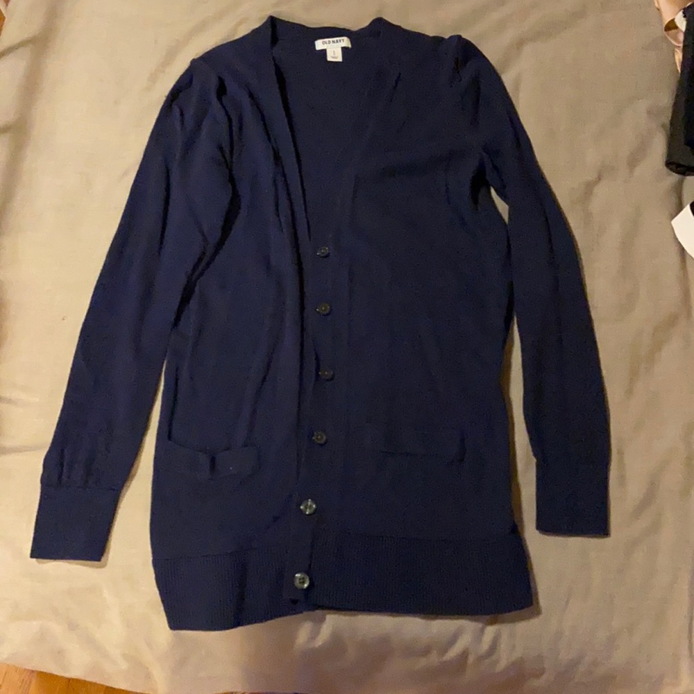 Navy long cardigan from Old Navy